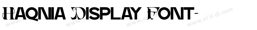 Haqnia Display Font字体转换